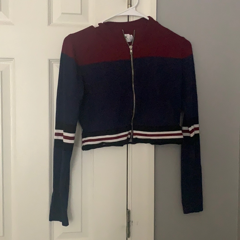 Seek the Label track varsity zip up